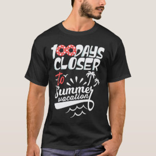 Camiseta 100 Dias Mais Perto das Férias de Verão Professor