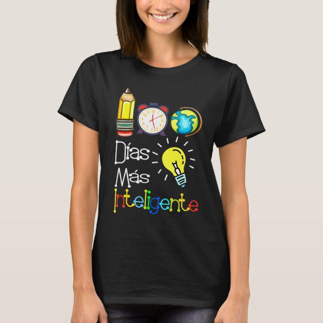 Camiseta 100 Dias mas inteligente Spanish Teacher 100th Day (Frente)