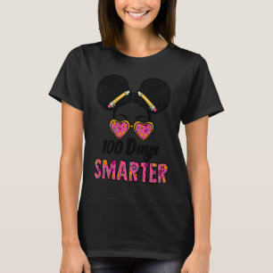 Camiseta 100 Dias Meninas Mais Inteligentes Cabelos Brancos