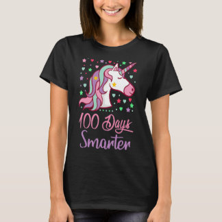 Camiseta 100 Dias Meninas Mais Inteligentes Unicórnio 100º 