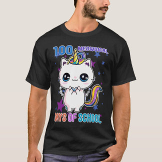 Camiseta 100 Dias Meowgicais de Escola Caticórnio Professor