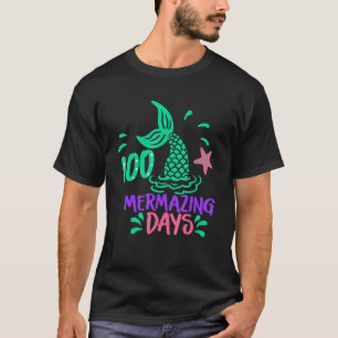 Camiseta 100 Dias Mermazing De Escola Caudas De Sereia Meni