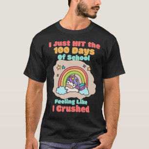 Camiseta 100 dias na escola, eu apenas acertei e esmagei os
