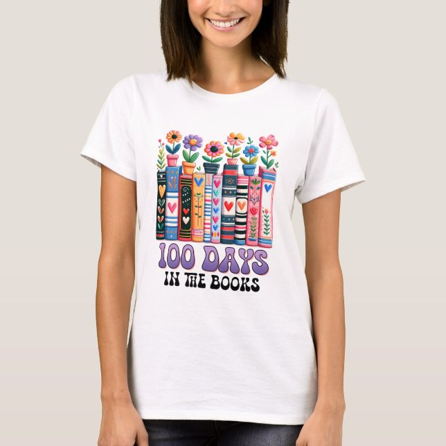 Camiseta 100 dias nos livros (Frente)