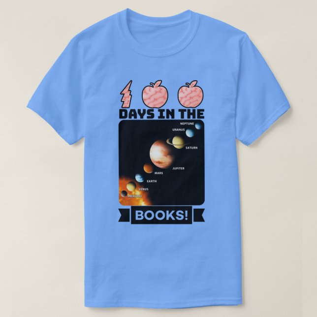 Camiseta 100 dias nos livros 8 (Frente do Design)