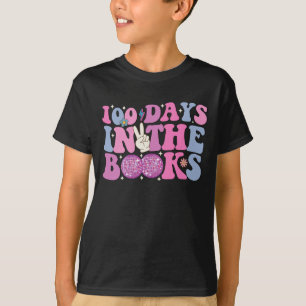 Camiseta 100 Dias Nos Livros Disco Ball Groovy Retro