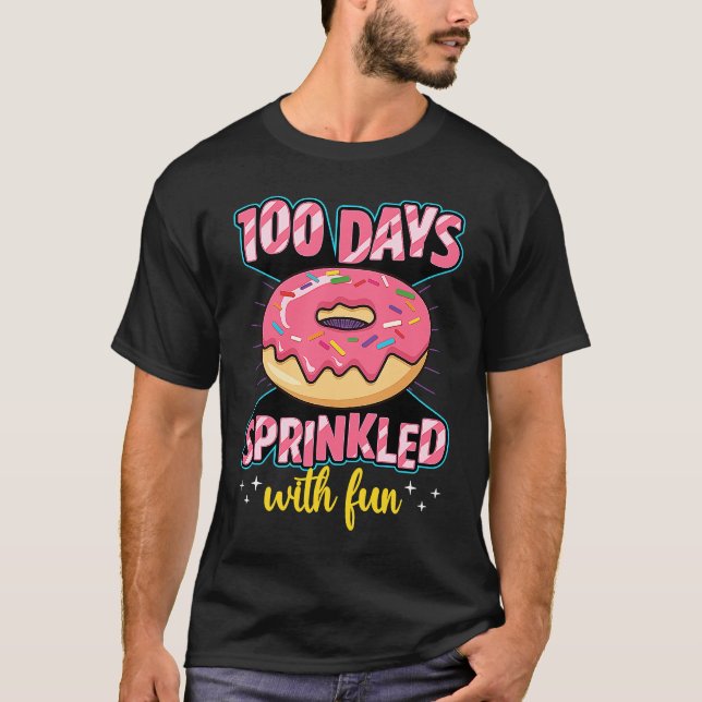 Camiseta 100 Dias Polvilhados Com Diversão Escolar Donut Po (Frente)
