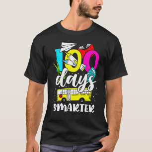 Camiseta 100 Dias Professor Mais Inteligente Ônibus Infanti
