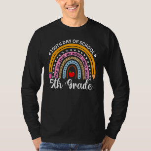 Camiseta 100 dias Professores do 5 Rainbow Teacher Grade Da