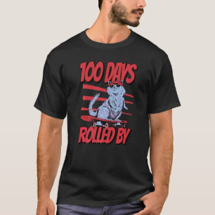 Camiseta 100 Dias Se Passaram Pelo Gato Legal Com Skate