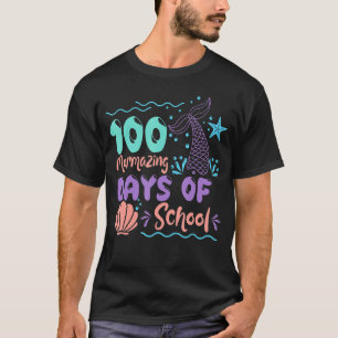 Camiseta 100 Dias Úteis De Sereia Escolar Amarra Menina Te