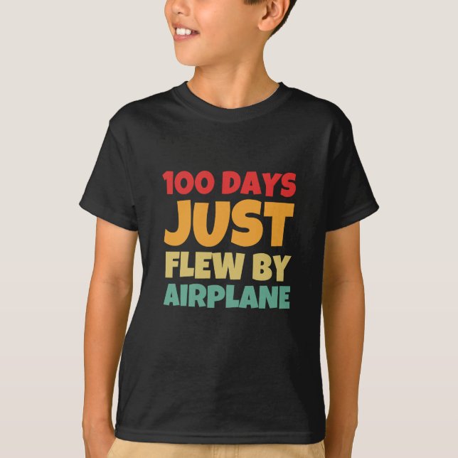 Camiseta 100 Dias Voados Por Avião (Frente)