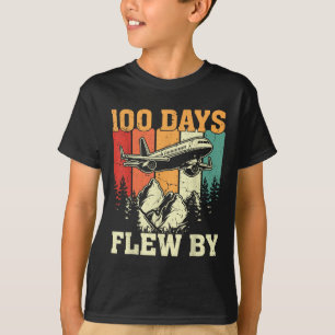 Camiseta 100 Dias Voados Por Avião 100 Dias De