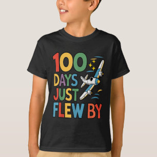 Camiseta 100 Dias Voados Por Avião 100 Dias De