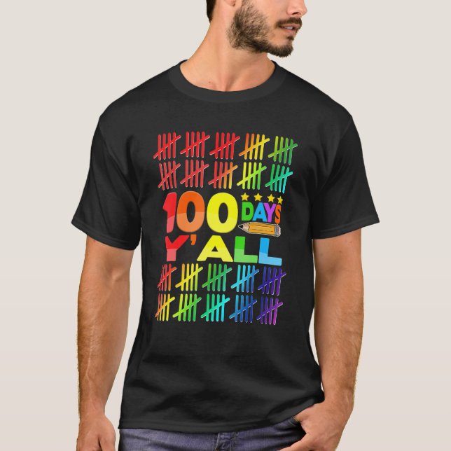 Camiseta 100 dias Vocês estão felizes Felizes 100º Dia da E (Frente)