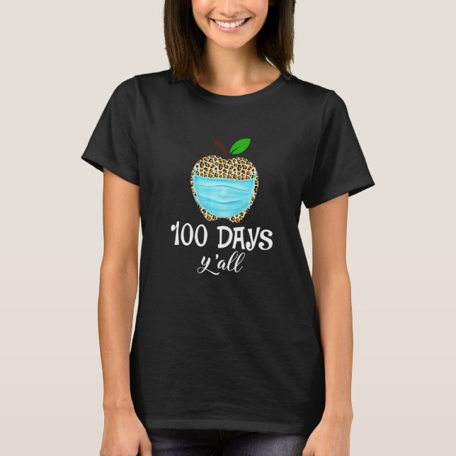 Camiseta 100 Dias Vocês Felizes 100º Dia da Escola Mascarad (Frente)