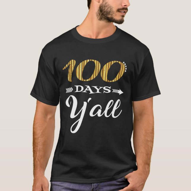 Camiseta 100 dias Y todos os professores ou estudantes (Frente)