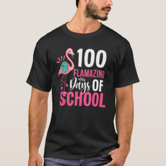 Camiseta 100 Flamazing Days Of School Flamingo 100th Day Fo