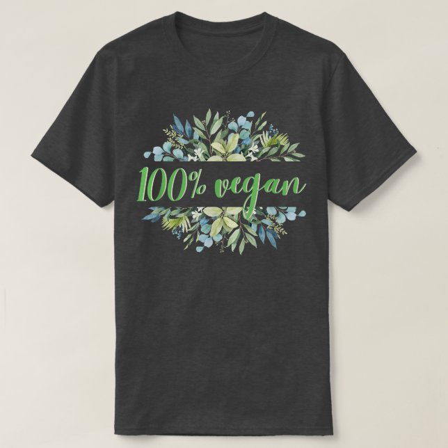 Camiseta 100 Frutas vegetarianas de salada de Vegan (Frente do Design)