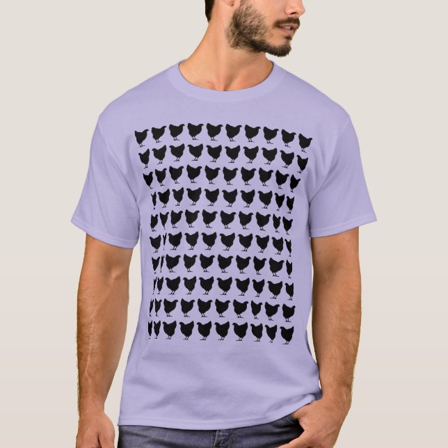 Camiseta 100 Galinhas - Pretas (Frente)
