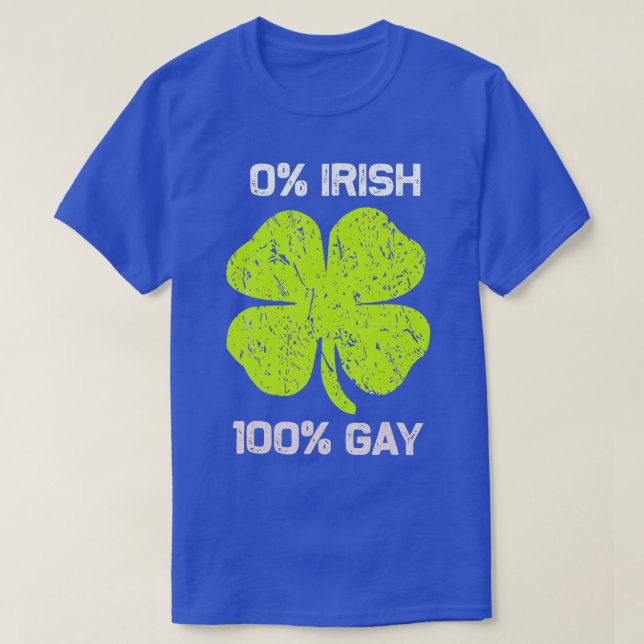 Camiseta 100 Gay irlandeses - Dia das Ruas Engraçadas de Sã (Frente do Design)