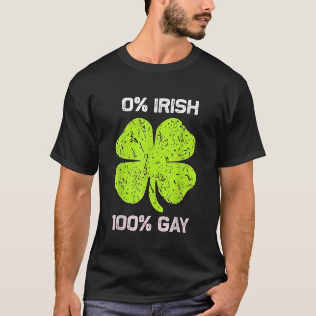 Camiseta 100 Gay irlandeses - Dia das Ruas Engraçadas de Sã (Frente)