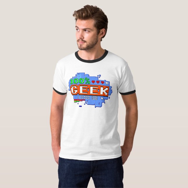Camiseta 100% Geek (Frente Completa)
