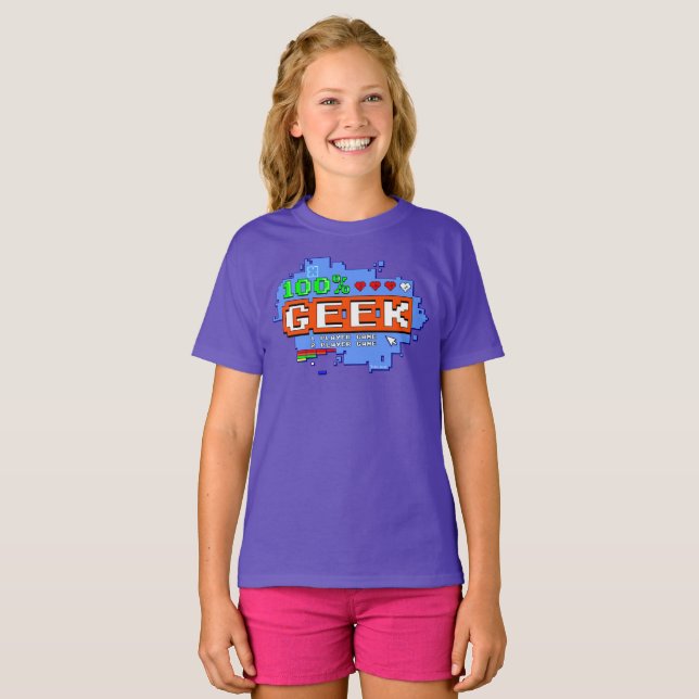 Camiseta 100% Geek (Frente Completa)