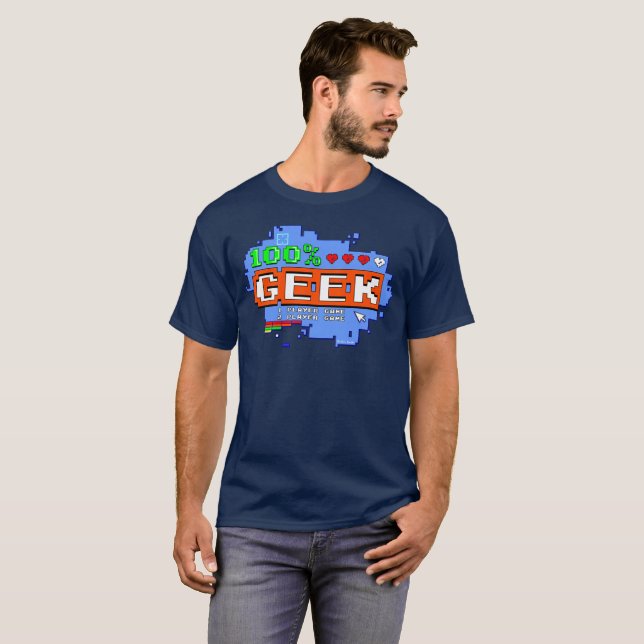 Camiseta 100% Geek (Frente Completa)