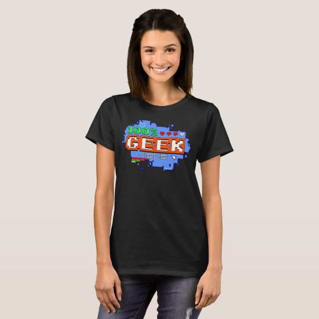 Camiseta 100% Geek (Frente Completa)