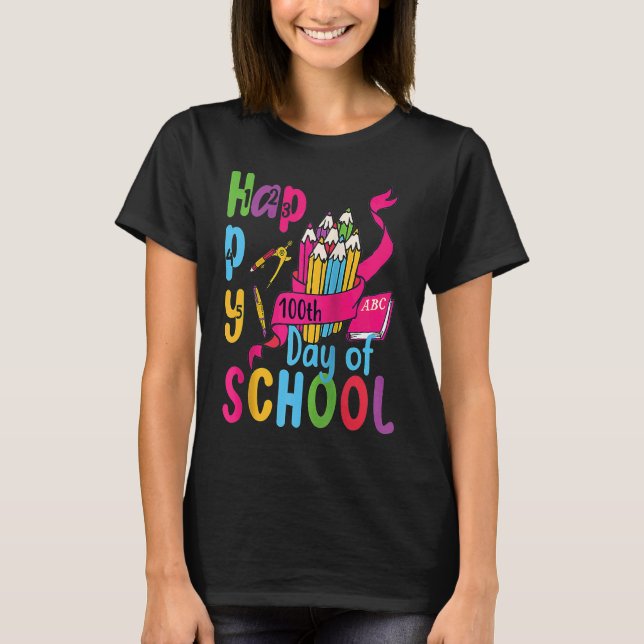 Camiseta 100 Happy School Teacher's Day 100 Smarter Women's (Frente)