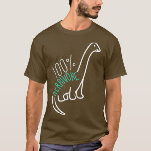 Camiseta 100 Herbivore Vegan Tee - Engraçado Dinossauro Bon