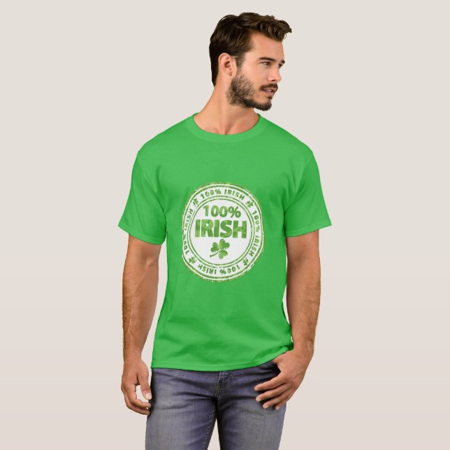 Camiseta 100% irlandês (Frente Completa)