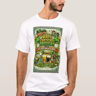 Camiseta 100% Irlandês... No Dia de São Patrício!