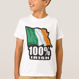 Camiseta 100% Irlandês Orgulhoso de Ser Irlandês