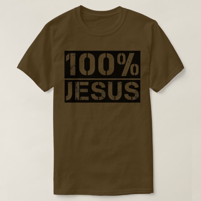 Camiseta 100 Jesus (Frente do Design)