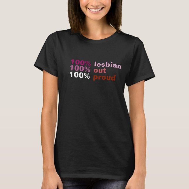 Camiseta 100% Lesbian 1 (Frente)