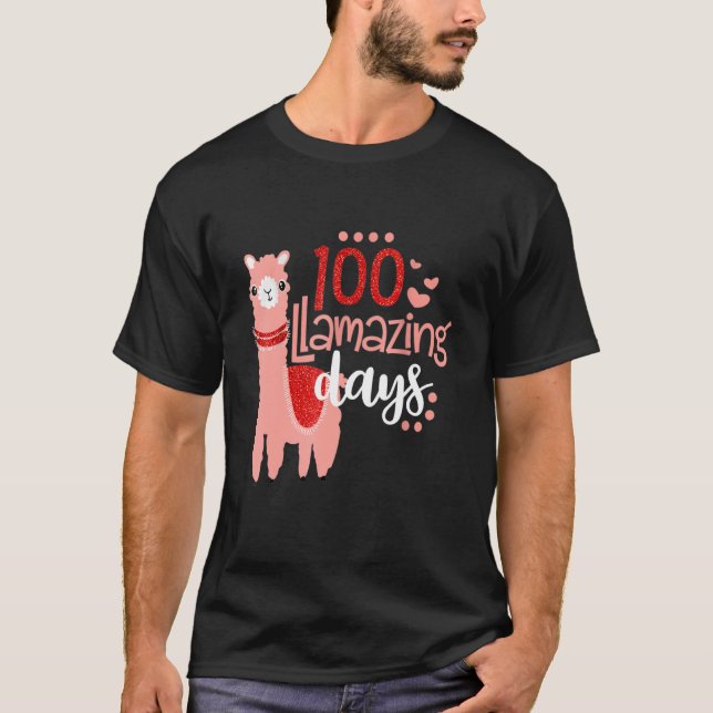 Camiseta 100 Llamazing Days Llama 100th Day Of School Teach (Frente)