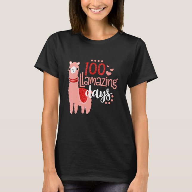Camiseta 100 Llamazing Days Llama 100th Day Of School Teach (Frente)