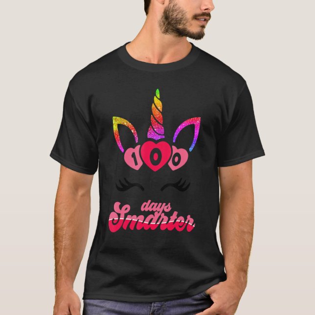 Camiseta 100 Magical Days of School 100 Days Smarter Cute U (Frente)