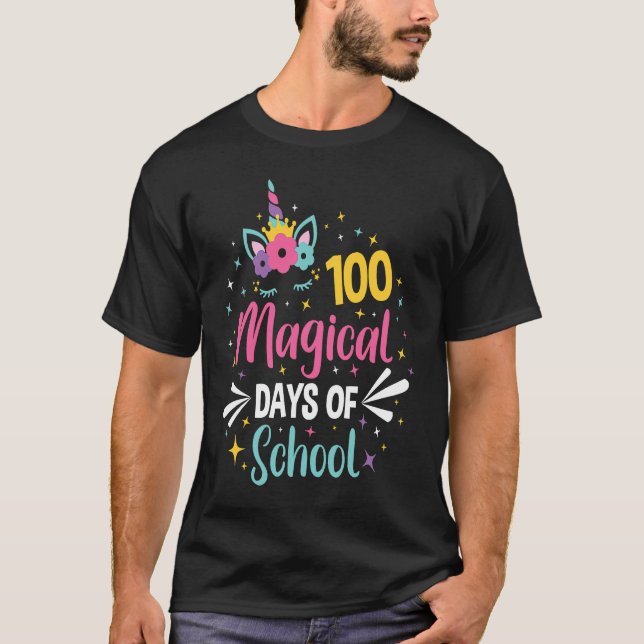 Camiseta 100 Magical Days Of School 100th Day of School (Frente)