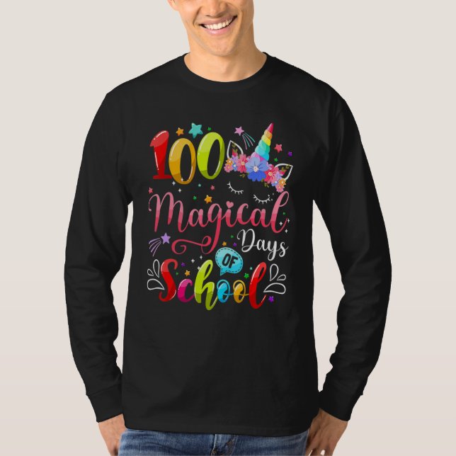 Camiseta 100 Magical Days Of School 100th Day Shirt For Tea (Frente)