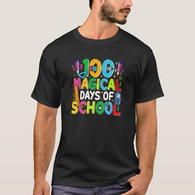 Camiseta 100 Magical Days Of School  Student Teacher (Frente)