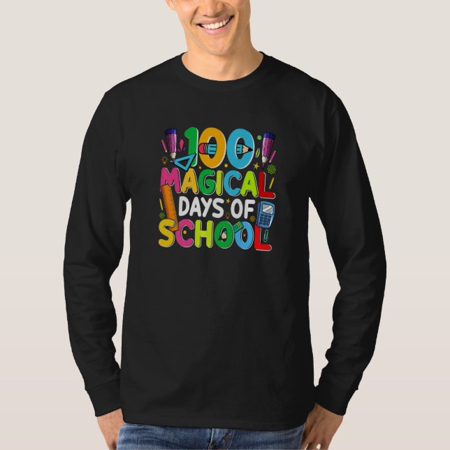 Camiseta 100 Magical Days Of School  Student Teacher (Frente)
