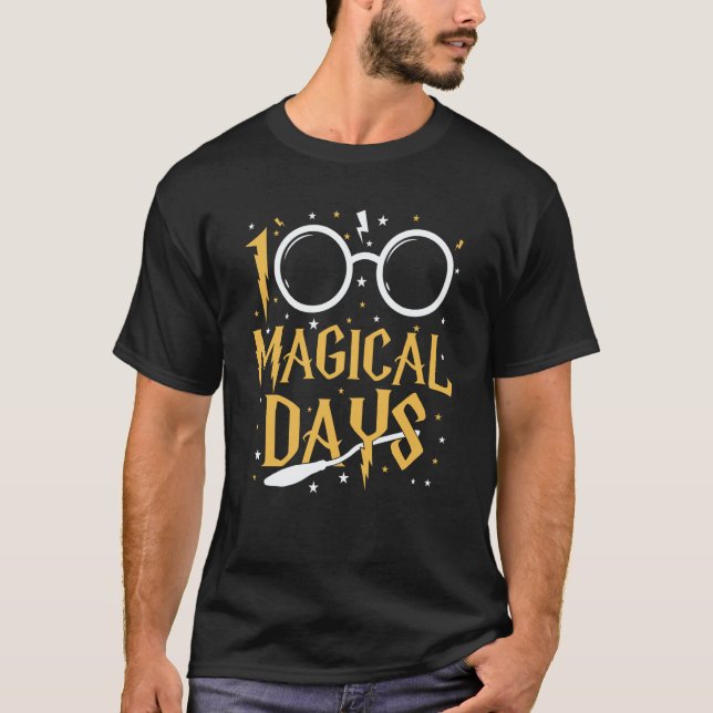 Camiseta 100 Magical Days Of School Teachers Students Kids  (Frente)