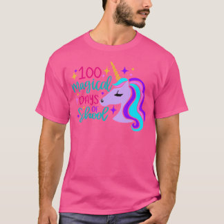 Camiseta 100 Magical Days Of School Unicorn