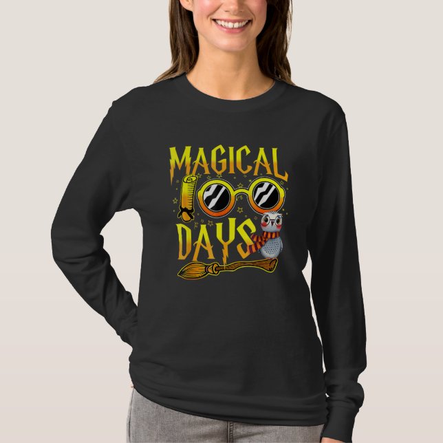 Camiseta 100 Magical Days Wizard 100th Days Of School Teach (Frente)