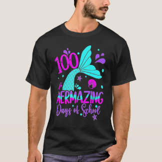 Camiseta 100 Mermazing Days Of School Cute Mermaid 100th Da