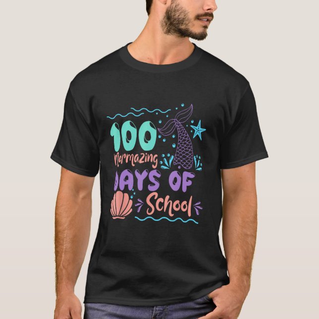 Camiseta 100 mermazing days of school   store motif graphic (Frente)