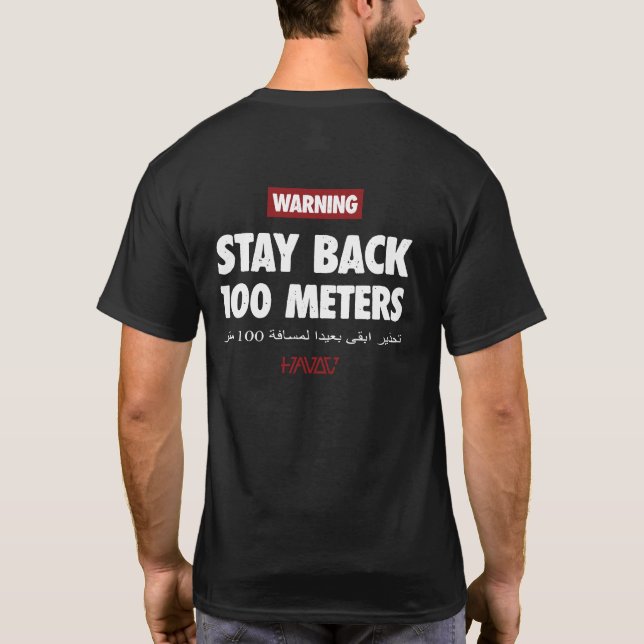 Camiseta 100 Meters Black Tee for Military Vets, Havoc7 (Verso)